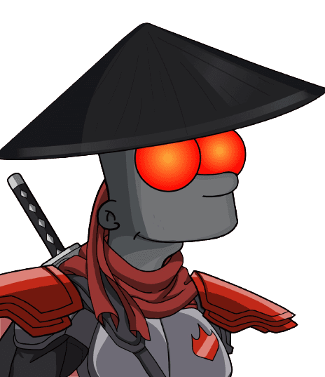 A rare Alpha Simp samurai character